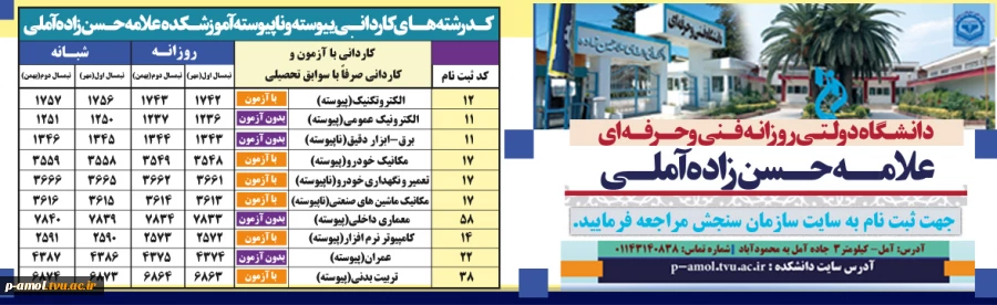 کاردانی پیوسته و ناپیوسته-تحصیل رایگان در دانشگاه دولتی 2