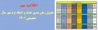 زمانبندی حذف و اضافه