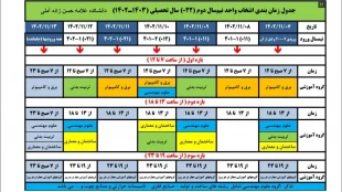 اطلاعیه انتخاب واحد ترم بهمن 1402 2